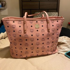 MCM Tote Purse Pink Visetos